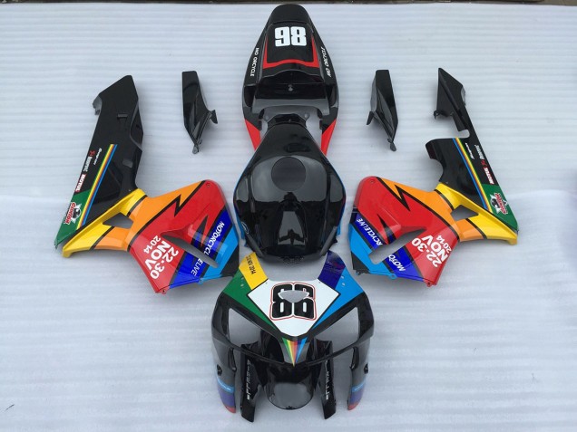 86 Negro & Rojo 2005-2006 Honda CBR600RR Carenado Moto 86 Negro & Rojo 2005-2006 Honda CBR600RR Carenado Moto
