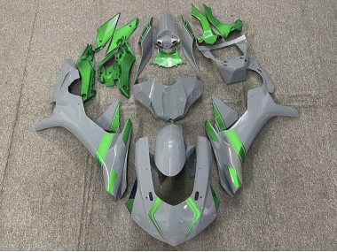 Acentos En Gris & Verde Nardo 2015-2019 Yamaha R1 Carenado Moto