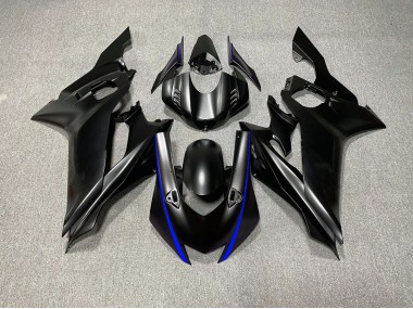 Acentos En Negro Mate & Azul 2017-2021 Yamaha R6 Carenado Moto