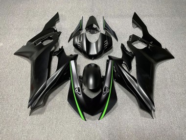 Acentos En Negro Mate & Verde 2017-2021 Yamaha R6 Carenado Moto