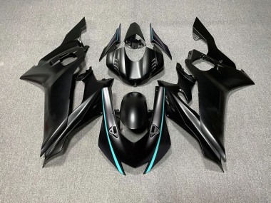 Acentos En Negro Mate & Verde Azulado 2017-2021 Yamaha R6 Carenado Moto