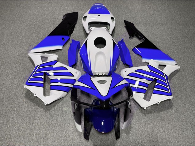 Alas Azul Oscuro & Blanco 2005-2006 Honda CBR600RR Carenado Moto