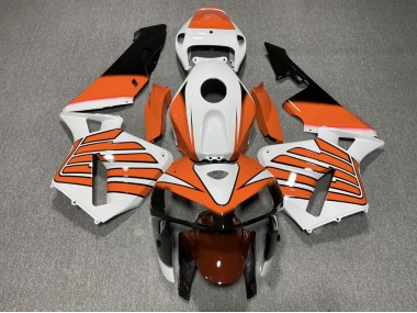 Alas Naranjas & Blancas 2005-2006 Honda CBR600RR Carenado Moto