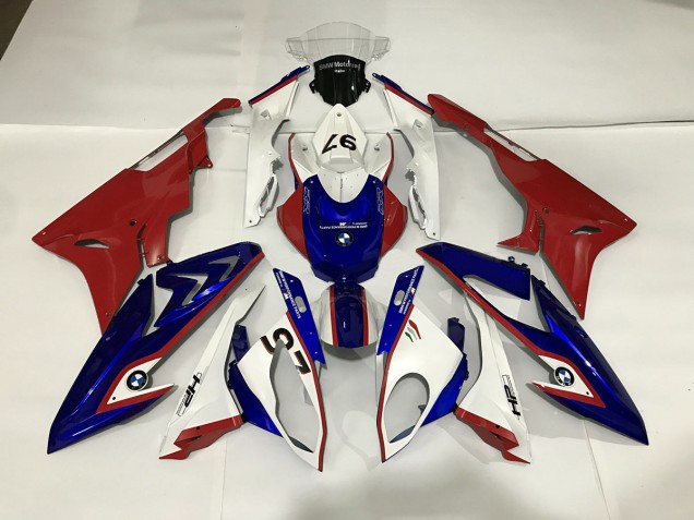 Alienígena Azul & Blanco 2009-2014 BMW S1000RR Carenado Moto