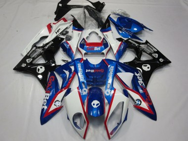 Alienígena Azul & Blanco 2009-2014 BMW S1000RR Carenado Moto