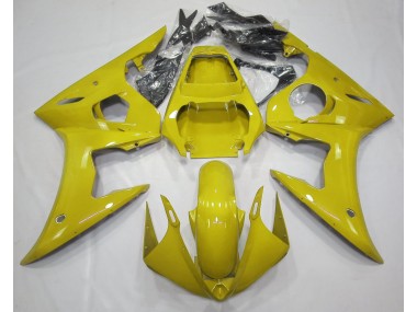 Amarillo Brillante 2003-2004 Yamaha R6 Carenado Moto