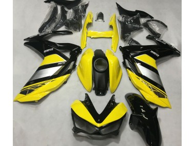Amarillo & Negro Brillante 2015-2018 Yamaha R3 Carenado Moto