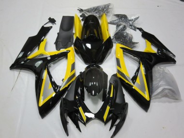 Amarillo Plata & Negro 2006-2007 Suzuki GSXR 600-750 Carenado Moto