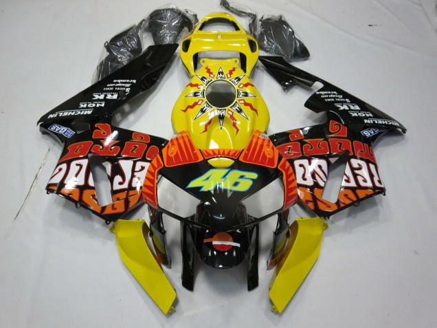 Amarillo Rossi 2005-2006 Honda CBR600RR Carenado Moto