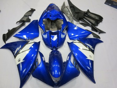 Azul & Blanco 2012-2014 Yamaha R1 Carenado Moto