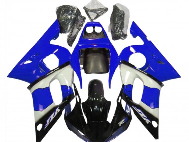 Azul Blanco & Negro 1998-2002 Yamaha R6 Carenado Moto