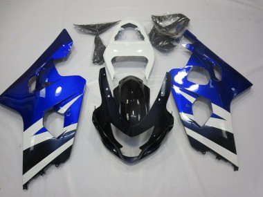 Azul Blanco & Negro 2004-2005 Suzuki GSXR 600-750 Carenado Moto