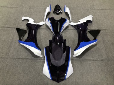 Azul Blanco & Negro 2015-2019 Yamaha R1 Carenado Moto