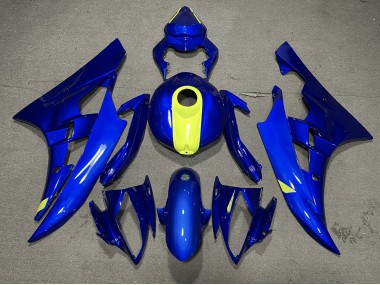 Azul Brillante & Amarillo De Alta Visibilidad 2006-2007 Yamaha R6 Carenado Moto