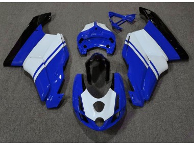 Azul Brillante & Blanco 2003-2004 Ducati 749 999 Carenado Moto
