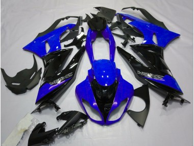 Azul Brillante & Negro 2009-2012 Kawasaki ZX6R Carenado Moto