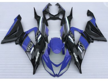 Azul Brillante & Negro 2013-2018 Kawasaki ZX6R Carenado Moto