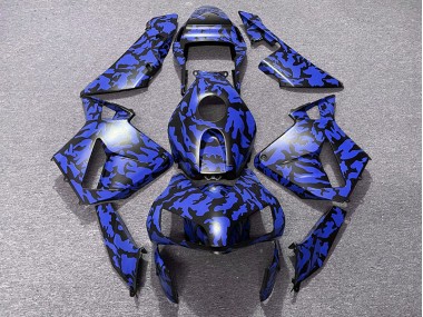 Azul Camuflaje 2003-2004 Honda CBR600RR Carenado Moto