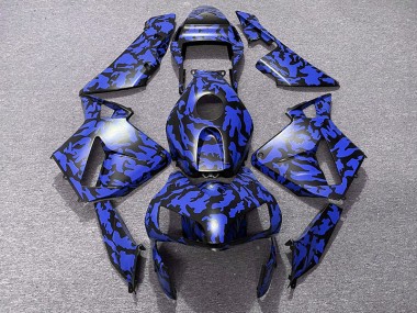 Azul Camuflaje 2003-2004 Honda CBR600RR Carenado Moto