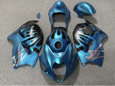 Azul Cielo & Negro 1997-2007 Suzuki GSXR 1300 Carenado Moto