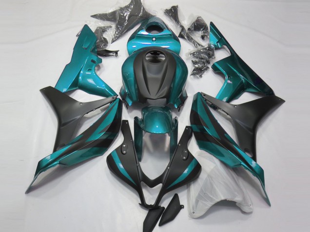 Azul Claro & Negro Mate 2007-2008 Honda CBR600RR Carenado Moto
