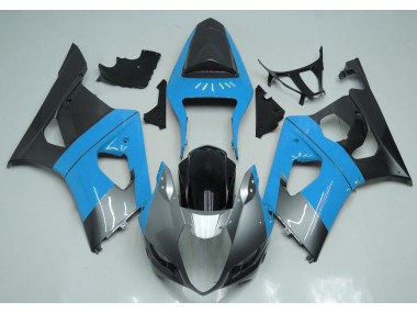 Azul Claro Plateado & Negro 2003-2004 Suzuki GSXR 1000 Carenado Moto