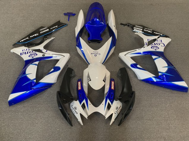 Azul Corona 2006-2007 Suzuki GSXR 600-750 Carenado Moto