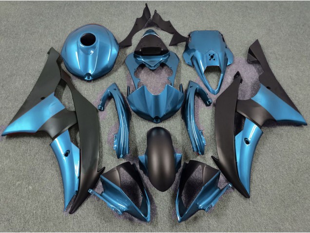 Azul Eléctrico & Negro Mate 2008-2016 Yamaha R6 Carenado Moto