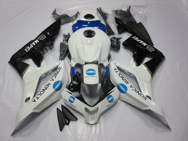 Azul Konica Minolta & Negro 2007-2008 Honda CBR600RR Carenado Moto