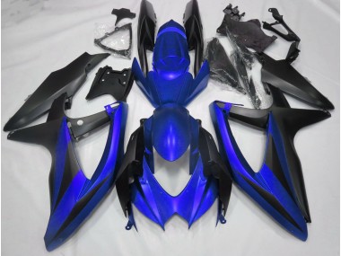 Azul Mate Sin R 2008-2010 Suzuki GSXR 600-750 Carenado Moto