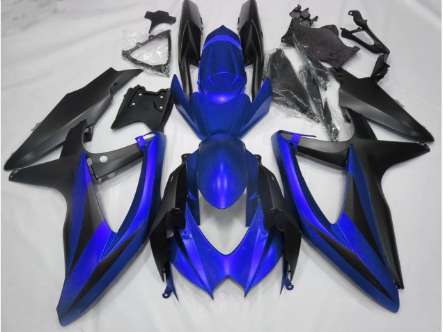 Azul Mate Sin R 2008-2010 Suzuki GSXR 600-750 Carenado Moto