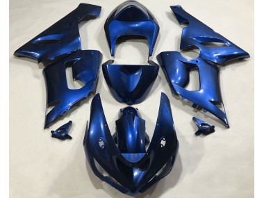 Azúl Metálico 2005-2006 Kawasaki ZX6R Carenado Moto