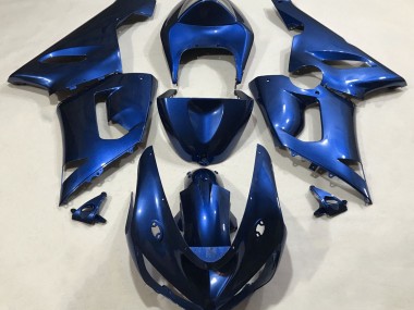 Azúl Metálico 2005-2006 Kawasaki ZX6R Carenado Moto