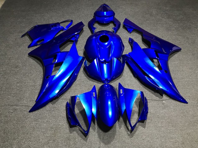 Azul Metálico Liso 2006-2007 Yamaha R6 Carenado Moto Azul Metálico Liso 2006-2007 Yamaha R6 Carenado Moto