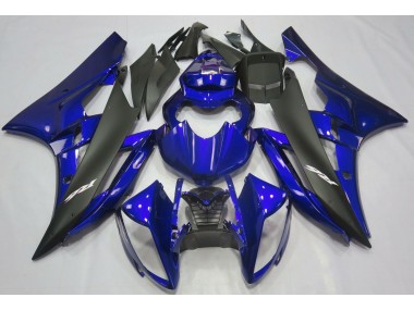 Azul Metalizado & Negro 2006-2007 Yamaha R6 Carenado Moto