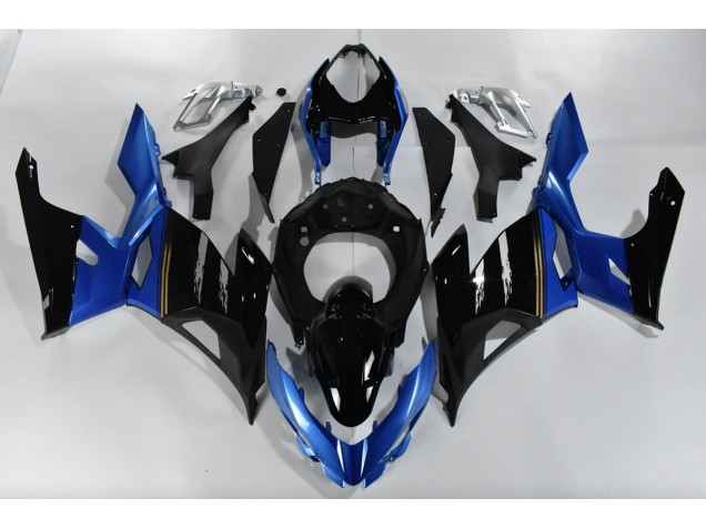 Azul & Negro 2018-2023 Kawasaki Ninja 400 Carenado Moto