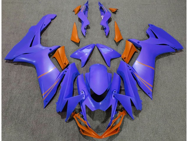 Azul Océano Mate & Naranja 2011-2024 Suzuki GSXR 600-750 Carenado Moto