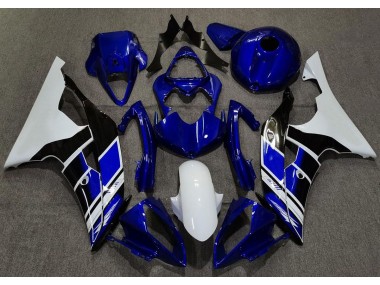 Azul Oscuro & Blanco Personalizado 2008-2016 Yamaha R6 Carenado Moto