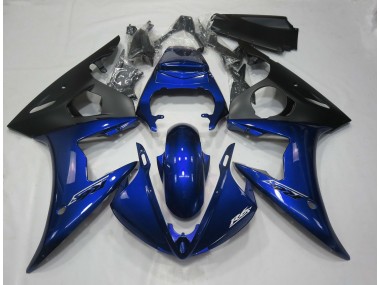 Azul Oscuro Brillante 2005 Yamaha R6 Carenado Moto
