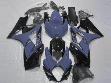 Azul Oscuro & Negro 2007-2008 Suzuki GSXR 1000 Carenado Moto