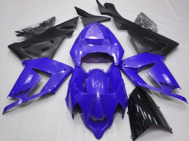 Azul Perla & Negro 2004-2005 Kawasaki ZX10R Carenado Moto