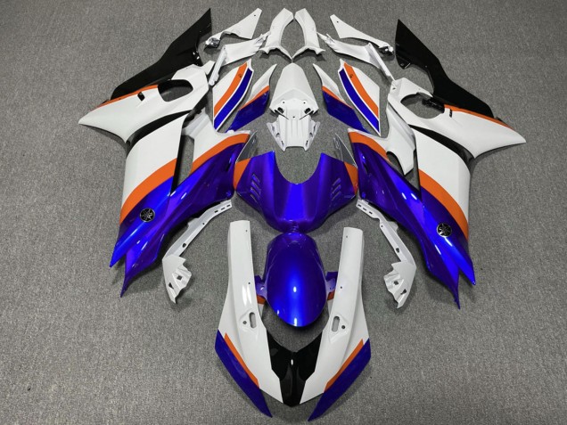 Azul Profundo & Naranja 2017-2021 Yamaha R6 Carenado Moto Azul Profundo & Naranja 2017-2021 Yamaha R6 Carenado Moto