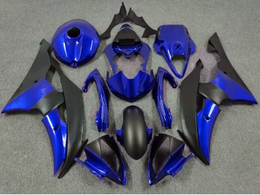 Azul Profundo & Negro Mate 2008-2016 Yamaha R6 Carenado Moto