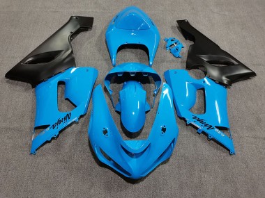 Azul Vibrante 2005-2006 Kawasaki ZX6R Carenado Moto