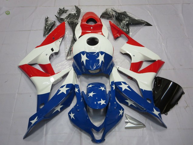 Bandera Estadounidense 2007-2008 Honda CBR600RR Carenado Moto Bandera Estadounidense 2007-2008 Honda CBR600RR Carenado Moto