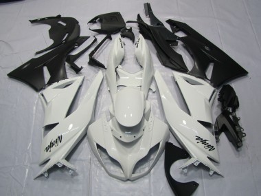 Blanco Brillante 2009-2012 Kawasaki ZX6R Carenado Moto