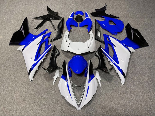 Blanco Brillante & Azul 2013-2016 Triumph Daytona 675 Carenado Moto