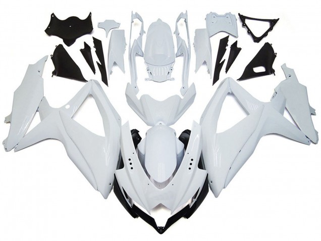 Blanco Brillante Brillante 2008-2010 Suzuki GSXR 600-750 Carenado Moto Blanco Brillante Brillante 2008-2010 Suzuki GSXR 600-750 Carenado Moto
