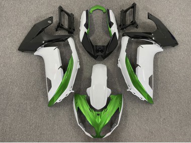 Blanco Brillante & Verde 2012-2016 Kawasaki Ninja 650R Carenado Moto