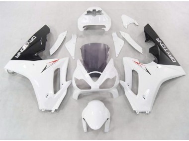 Blanco Con Bajos Negros 2006-2008 Triumph Daytona 675 Carenado Moto